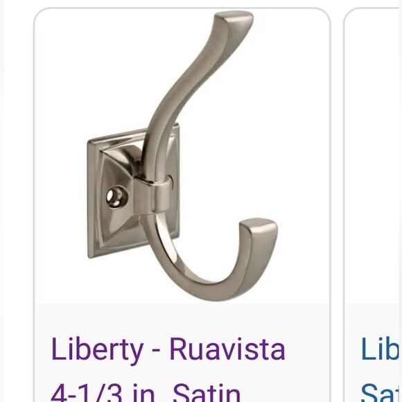 4 Unopened towel hooks from Lowes brushed nickel - Picture 7 of 8